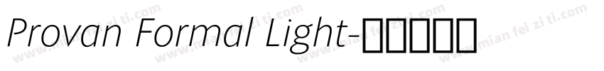 Provan Formal Light字体转换